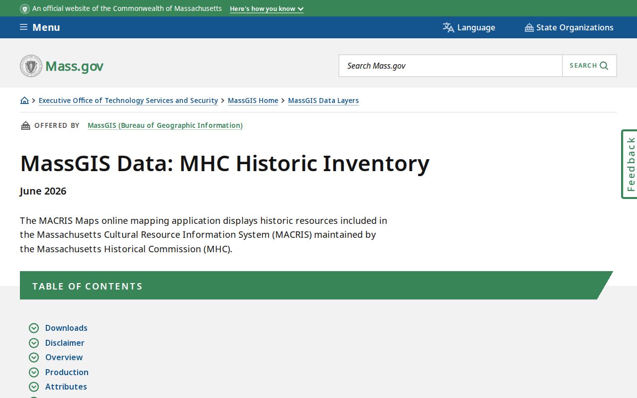 Massachusetts MACRIS historic inventory map information for Plymouth County house-history research