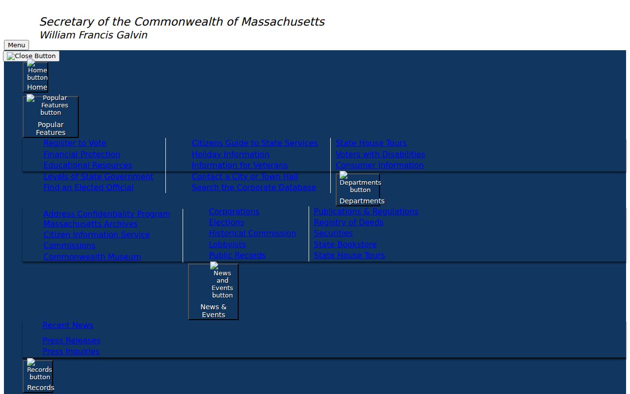 Massachusetts voter registration status form with name, date of birth, ZIP, and acknowledgment fields