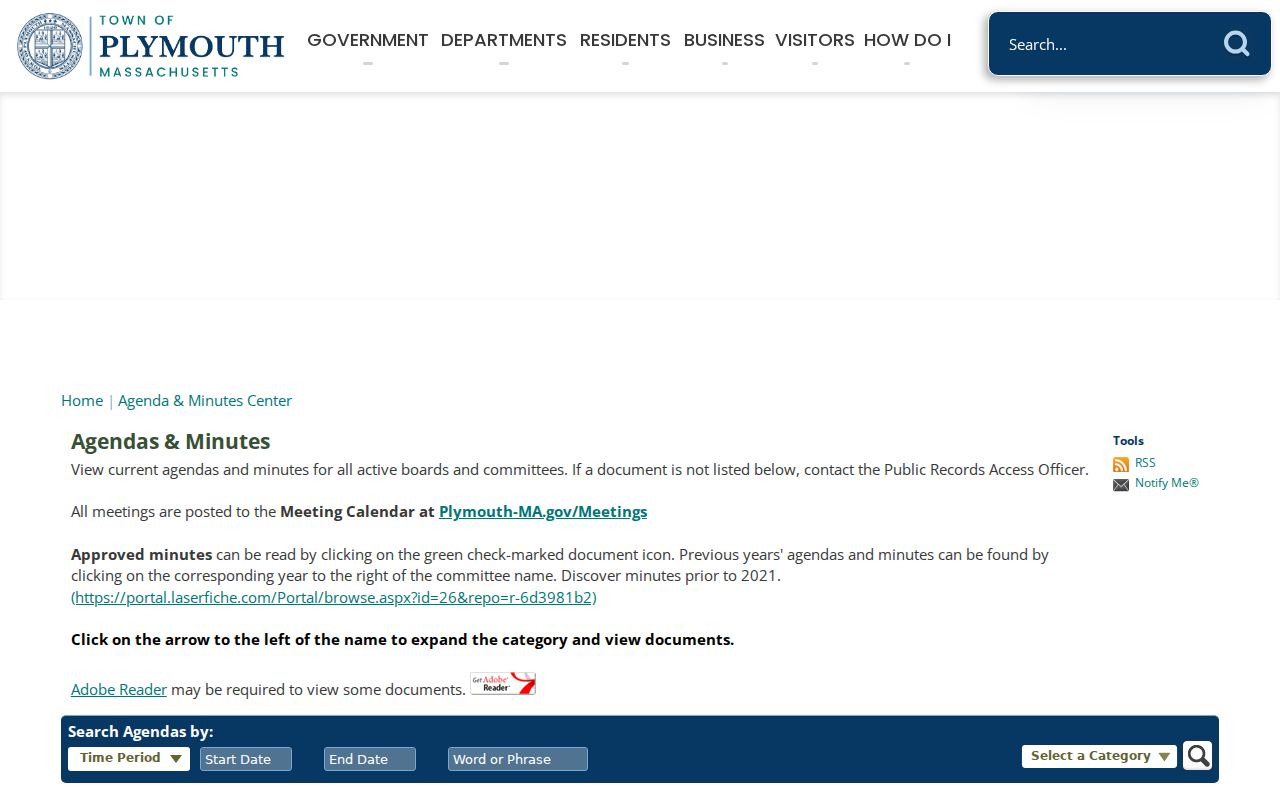 Plymouth County neighbors civic committee agenda categories